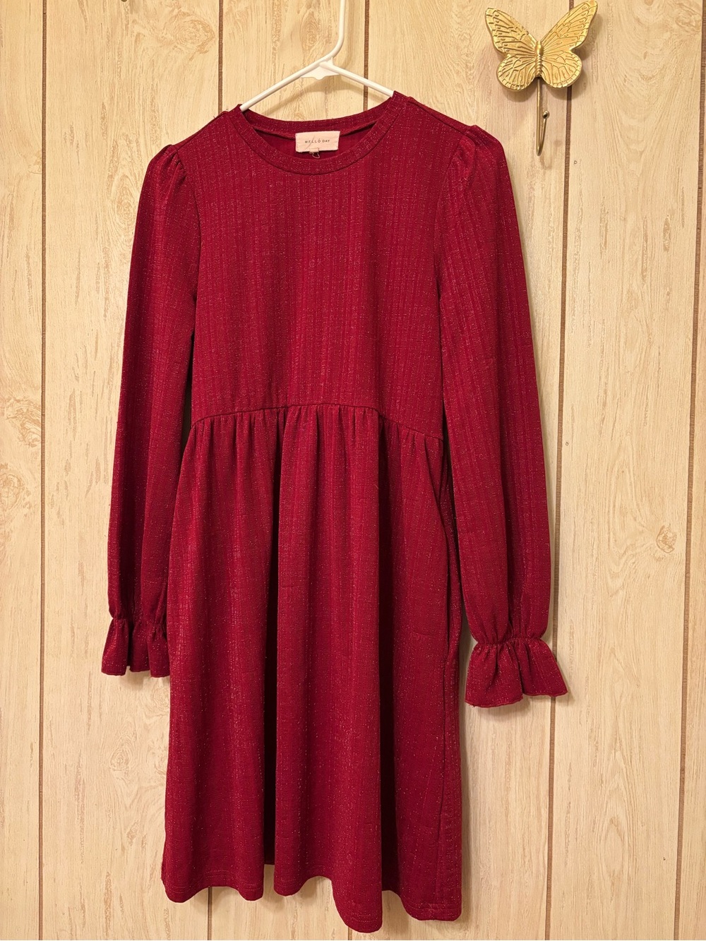 Women’s Long Sleeve Red Party Dress